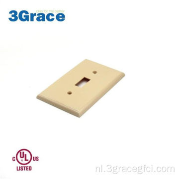 Hoge kwaliteit 1 bende Decorate/GFCI Plasticwall Plate, Ivory